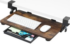 Keyboard Tray Under Desk, 19.7" X 11.81" Small Size Keyboard Drawer with C Cl...
