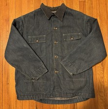Big Mac Men's Vintage Denim Blanket Lined Chore Coat 4 Pockets 2XL Made in USA