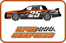 Race Car Graphic Vinyl Wrap Late Model Street Stock Dirt Imca Owm Style222