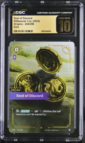 Seal of Discord graded CGC 10 for sale on eBay