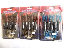 LUCK "E" STRIKE BASS MAGIC FIGHTING CRAW - MIDNITE BLUE & DUNE GRASS - B113