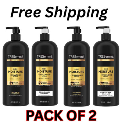 Tresemme Rich Moisture Shampoo and Conditioner Set, 28 Fl oz 2 Twin Pack
