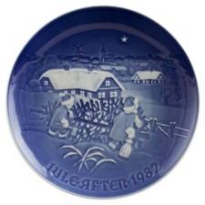 ROYAL COPENHAGEN BING&GRONDAHL PIATTO DI NATALE 1982 ORIGINALE PORCELLANA PRIMA