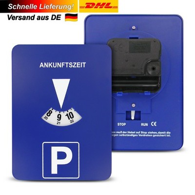 Mitlaufende PKW Parkscheibe | EAXUS  Elektronische Parkuhr | Run Stop Schalter