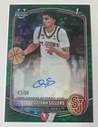 Oziyah Sellers 2025-26 Bowman Chrome Prospect Auto Reptilian Green Refractor /99