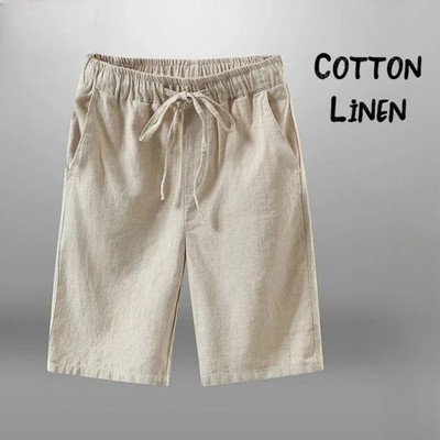 Men s Cotton Linen Summer Shorts Beach Gym Fitness Casual Wear Breathable Gift