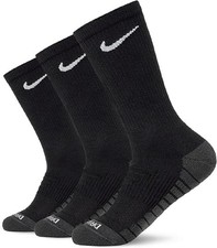 Nike Socks Men Women Dri-Fit 3 Pack Cushioned Crew Socks Gym Football Training