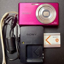 Sony Cyber-shot DSC-W530 Pink 14.1MP Digital Camera w/ Battery Charger Tested