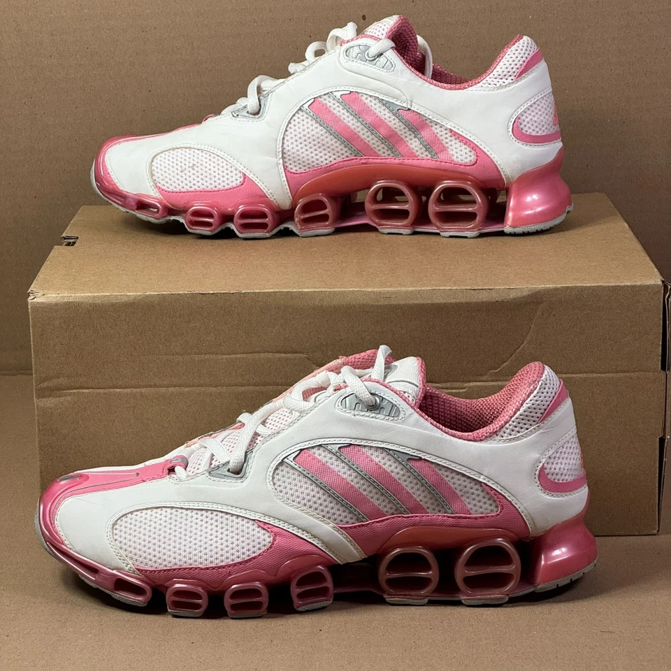 Adidas Women’s Size 9.5 White Pink ClimaCool Running Shoes Sneaker Sport - Image 3 of 4