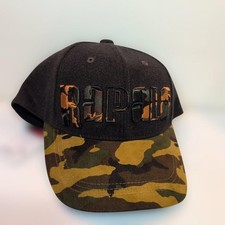Rapala Cap Felt Hat Cold Protection Adjustable Belt Camo Pattern Poly Wool
