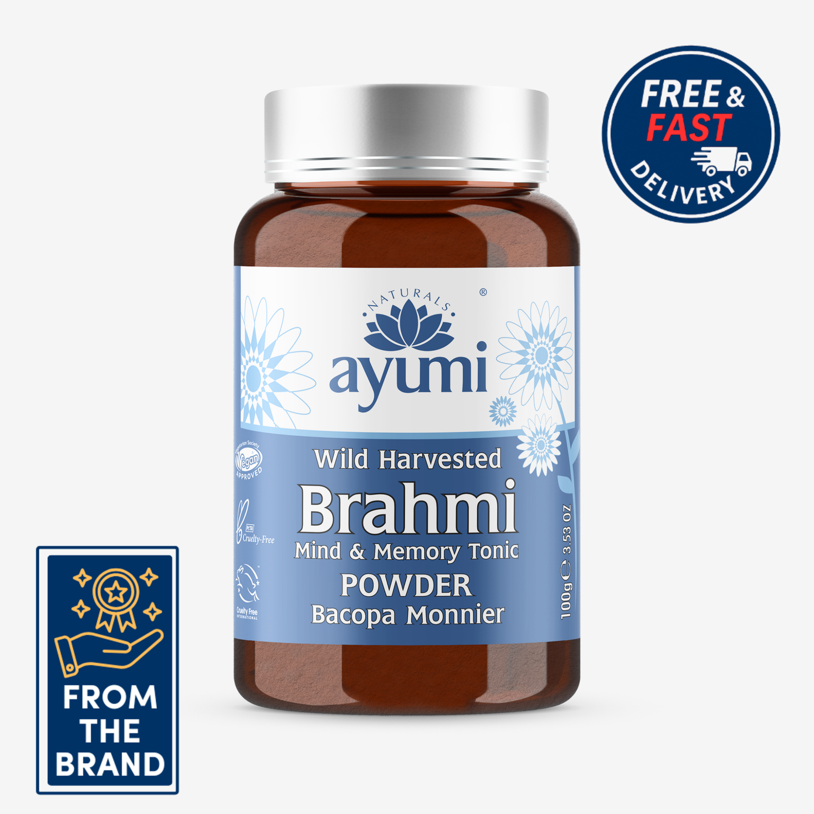 Ayumi Brahmi Powder Supplement | Cognitive Enhancer | 100g