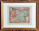Ancient Copper Engraving Map Hainaut Belgium Aeth Mons Cabresis Janssonius 1640
