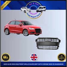 AUDI A1 8X 2015-2018 FRONT GRILLE STONE GREY WITH CHROME NEW OE 8XA853651B