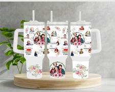 Golden 40 Oz Stainless SteelTumbler, Personalized Gift