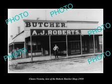 Clunes Victoria View Of Roberts Butchr Shop c1910 Large Historic Old Photo