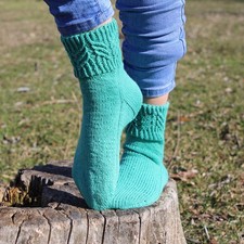 Casual Cotton Socks with Wheat Japanese Pattern
