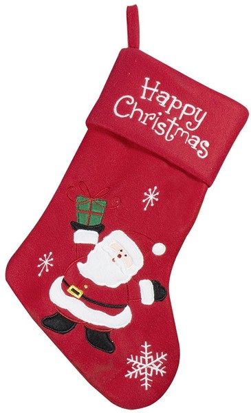 "Foolonli Nikolausstrumpf Weihnachtstrumpf \"Happy Christmas\" Santa Zum BefüLlen"-image