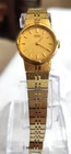 Vintage 80s Seiko Quartz Wrist Watch Women Gold Tone 1400-0259 6.5"