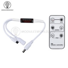 Mini IR 6 Key Remote Controller LED Dimmer for Single Color LED Strip DC5-24V