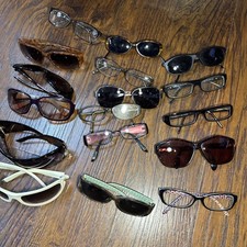 LOT of 17 Designer Eyeglasses Frames Only Random Oakley Marc Fendi Versace Spade