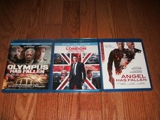 Olympus Has Fallen trilogy on Blu-ray. No DVD discs. 1, 2  Angel Has Fallen