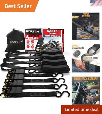Multi-Vehicle Ratchet Strap Set - Secure Cargo with 1650lb Break Strength