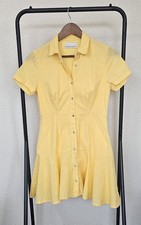 Urban Outfitters Noyack Mini Shirt Dress Yellow Button-Front Shirt Dress Size XS