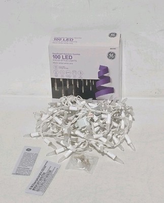 GE StayBright Random Sparkle 100 ct LED Icicle-Style Lights Warm White