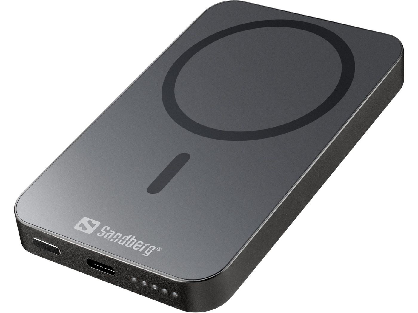 Schwarz Sandberg Mag Wireless 5000 Alu Powerbank - Bild 2