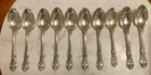 Gorham King Edward Sterling Silver Teaspoons (10) Mixed Marks No Mono Vintage