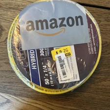 Hromee Air Compressor Hose 1/4 Inch x 50 Feet Hybrid Hose with Fittings, 1/4" In