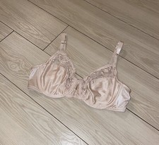 Vtg Wacoal 85194 Embroidered Lace Bra UW Unlined Womens 34C Beige Discontinued