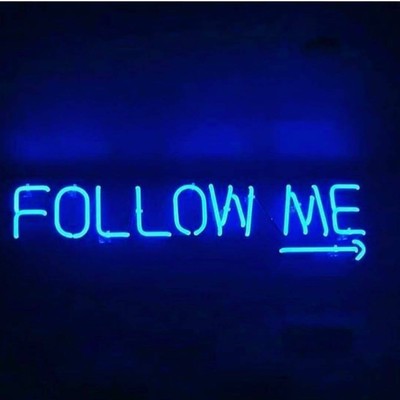 new follow me arrow bar pub wall decor acrylic neon light