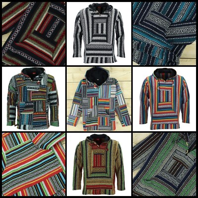 Kapuzenpulli Strickjacke Gheri Baumwolle Baja Nicht Gefüttert Hippie Jacke Pulli