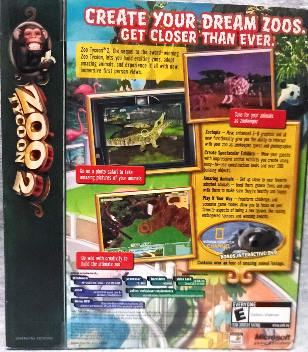 限定品 TYCOON Document Book DVD付き Zoo Tycoon 2 Limited Special Edition Bonus DVD Special
