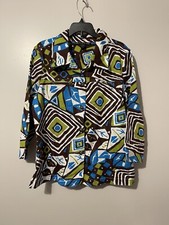 Mirror Image Modern Art Retro Rare Themed Jacket Art Size Small Brown Green