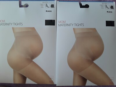  2 Stück Lindex Mommy Feinstrumpfhosen Größe M40/42 Vital 30 schwarz 24hComfort