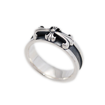 FLEUR DE LIS CROSS 925 STERLING SILVER BIKER GOTHIC ROCKABILLY RING ks-r021
