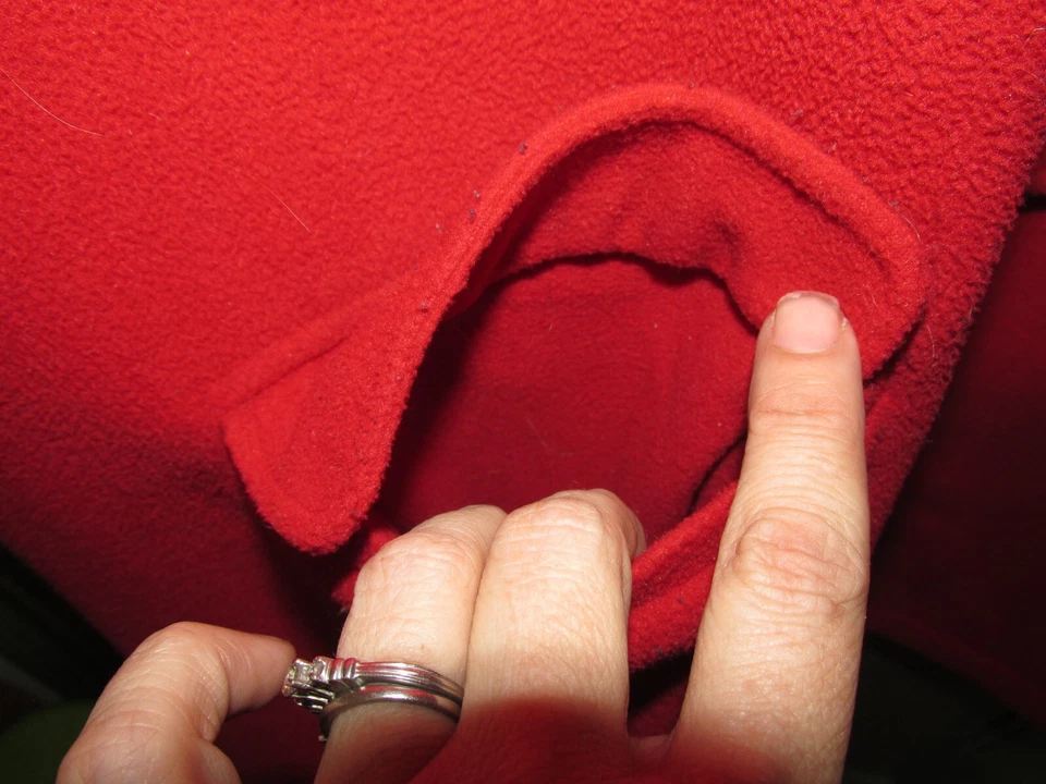 Chaqueta de vestir de invierno Sahalie para mujer roja con botones delanteros manga larga bolsillos talla XL Foto 4 de 4