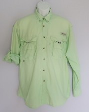 COLUMBIA PFG BAHAMA II Roll-tab LS Button Up Shirt Vented Fishing Outdoor Mens L