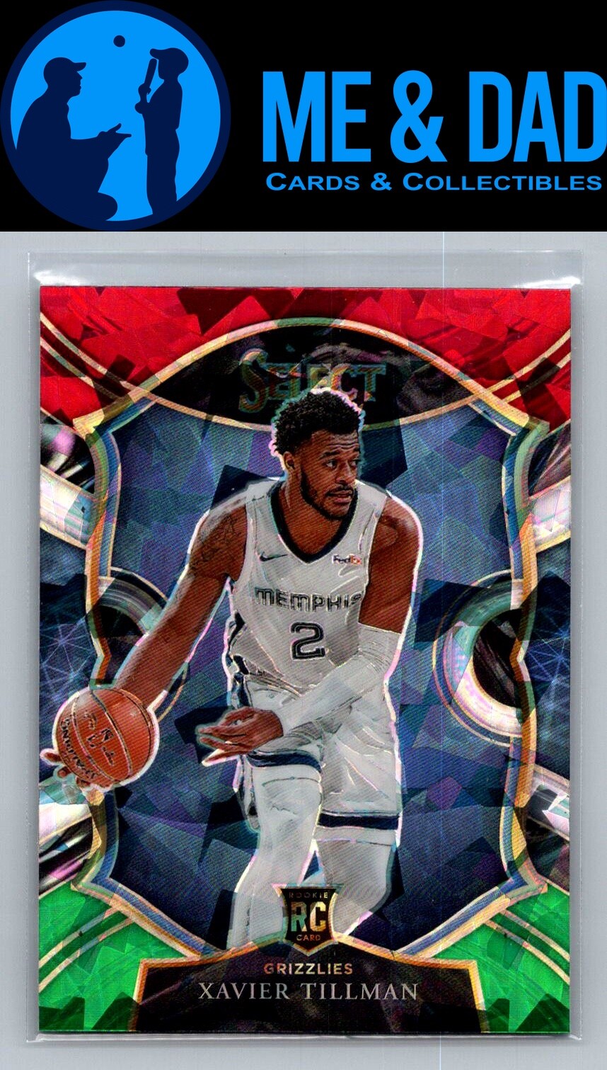 2020-21 Panini Select #95 Xavier Tillman Green White Purple