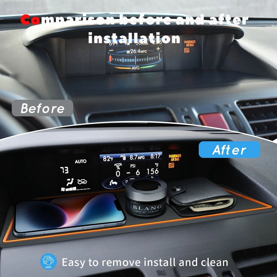 Alfombrillas de salpicadero Auovo para Subaru Crosstrek Impreza 2012-2016 Forester 2014-2018 Foto 2 de 4