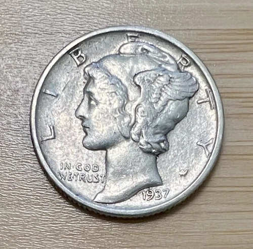 1937-P Mercury Dime 10C Silver - Extra Fine (EF/XF)