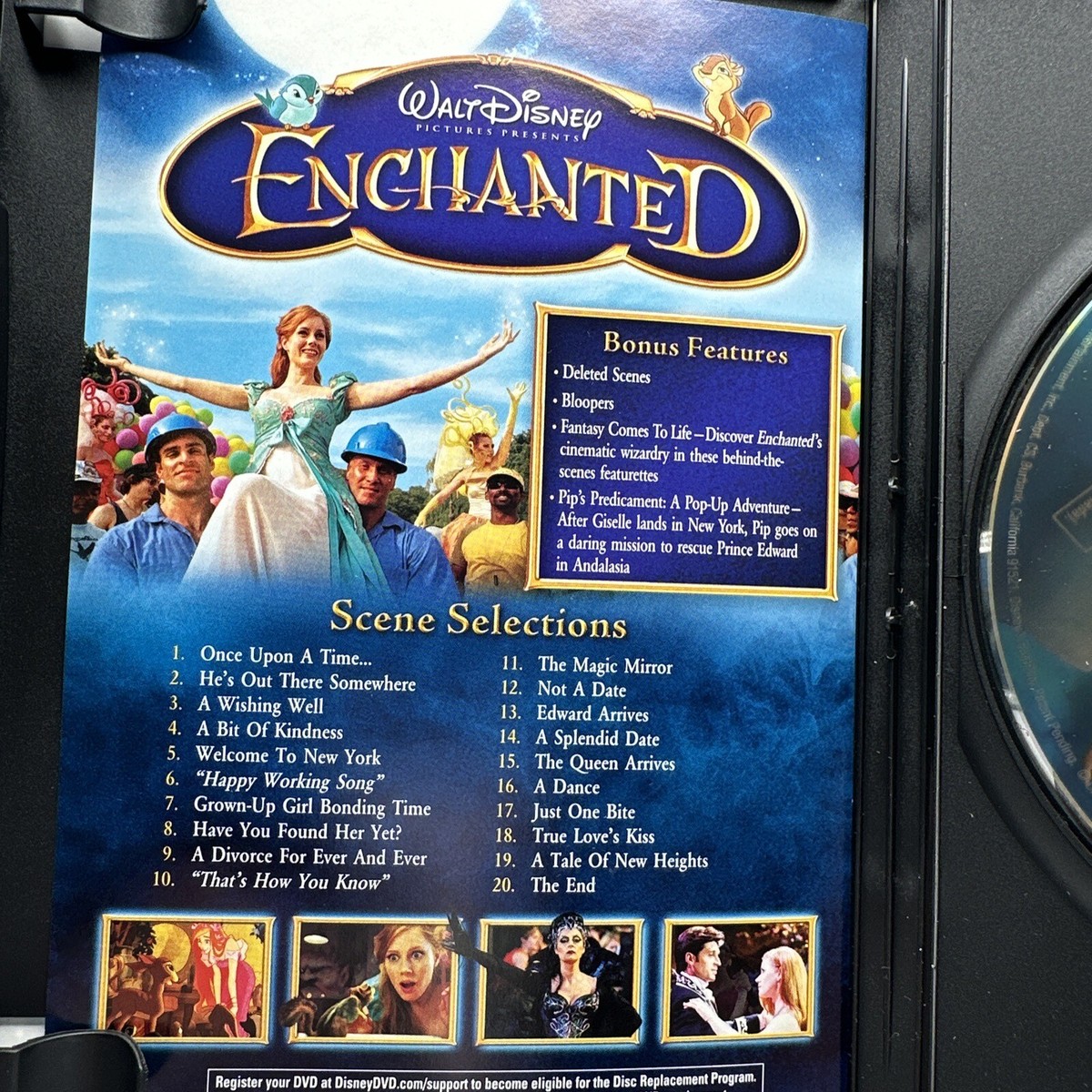 Enchanted (DVD, 2007) Walt Disney Studios Widescreen 786936716061