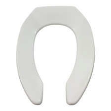 Church, 295CT 000, DuraGuard, Antimicrobial, Open Front Less Cover, white