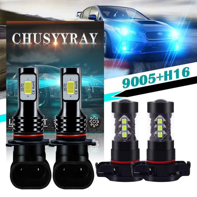 For 2014 2015 GMC Sierra 1500 8000K 9012 LED Headlight 5202/H16 Fog