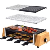 Syntrox Raclette Grill Murten Wechselplatten HeißEr Stein Grillplatte 8 Personen