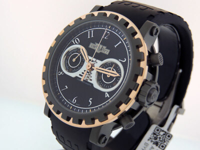 DeWitt Academia Chronograph IN 2 Ton AC6005.53 Ti / Rose Gold 43mm Lnib