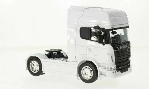 Voitures, camions et fourgons miniatures blancs WELLY Scania