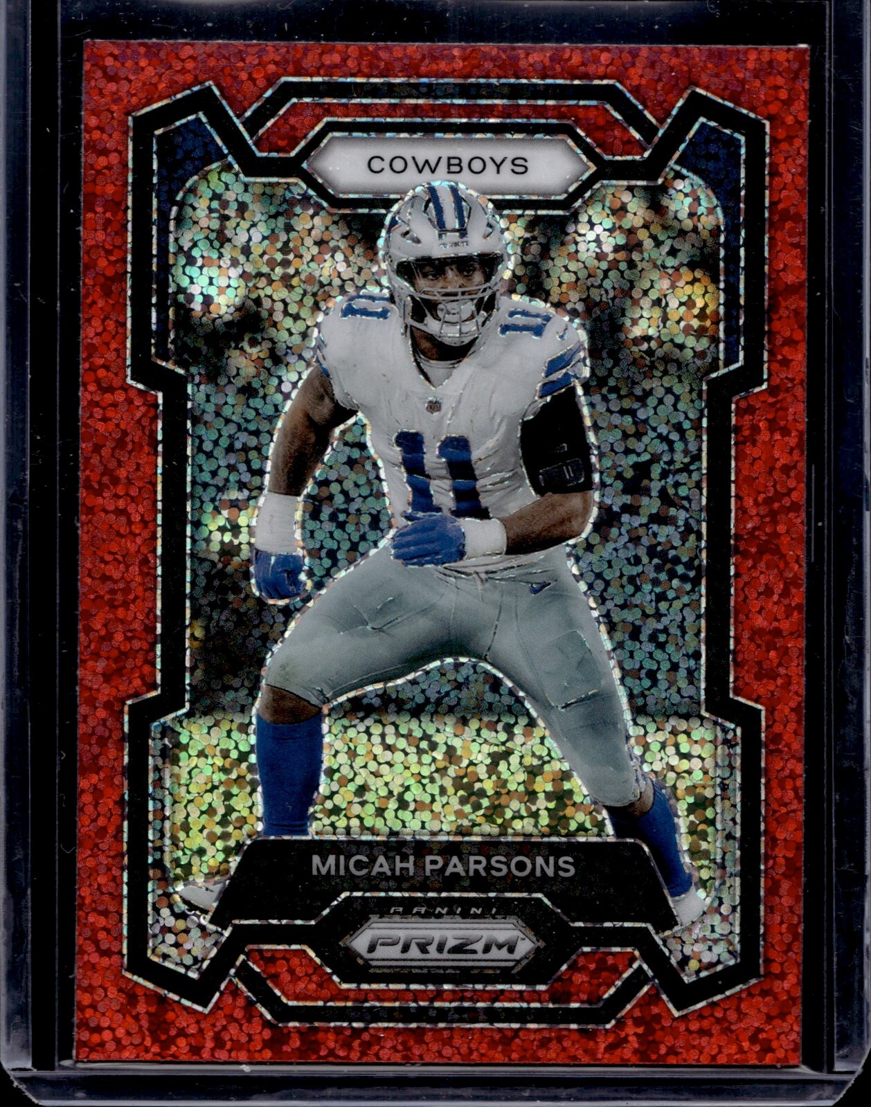 2023 Panini Prizm Prizms Red Sparkle #78 Micah Parsons